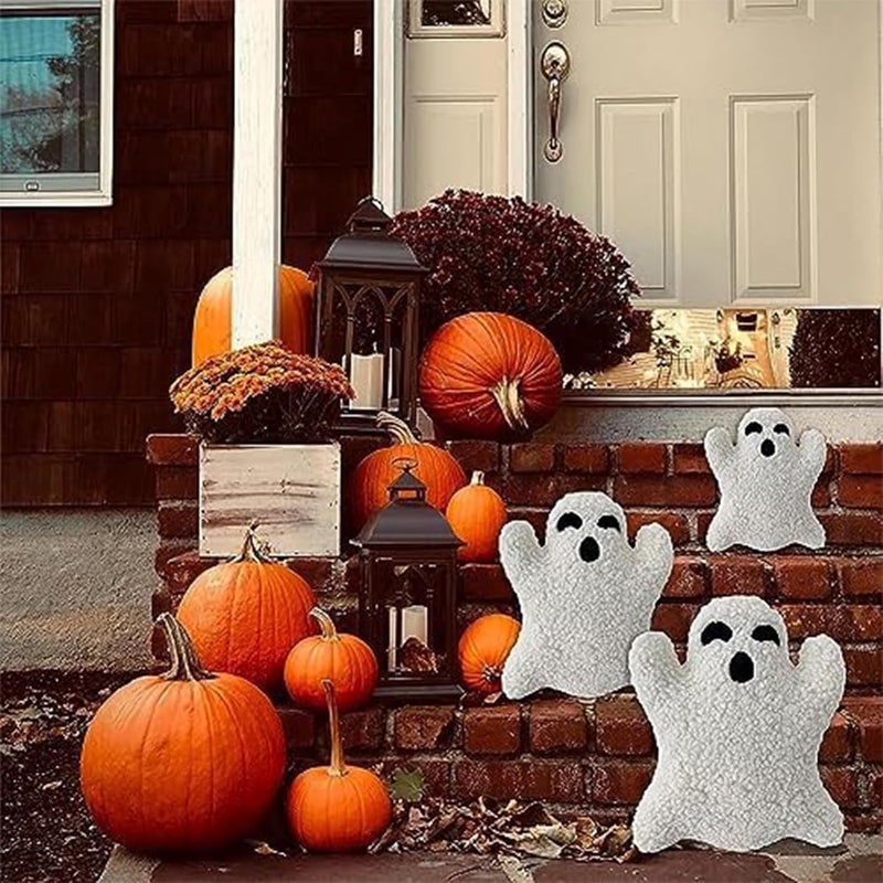 Chilifuli Cute Ghost Pillow, Ghost Shaped Plush Pillow, Halloween Throw Pillows Decorative Spooky Pillows, Halloween Ghost Pillow, Ghost Stuffed Animal for Sofa Bed Couch Holiday Party Children Gift-15.7 in - Image 5